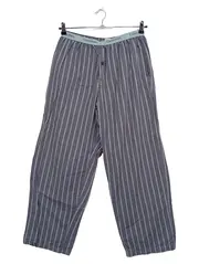 Vorschaubild 1 von Herren Schlafhose Pyjamahose gestreift Gr. M Baumwolle Grau