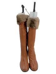 Vorschaubild 2 von Damen Stiefel Kniehoch Fellbesatz Braun Gr. 40 Vintage