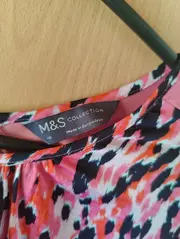Vorschaubild 8 von M&S Damen Bluse Langarm Mehrfarbig Abstrakt Gr. 42/XL Polyester