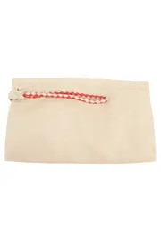 Vorschaubild 2 von Damen Clutch Elegant Beige Leder Handtasche Mittel