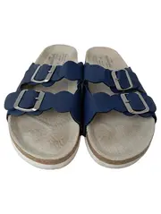 Vorschaubild 2 von Damen Pantoletten Gr. 37 Blau Casual Komfortabel Sandalen