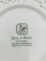Vorschaubild 3 von Sammelteller Porzellan Blumenkörbchen Rosen Weiß 14cm Klassisch