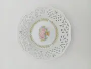 Vorschaubild 2 von Sammelteller Porzellan Blumenkörbchen Rosen Weiß 14cm Klassisch