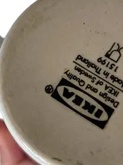 Vorschaubild 3 von Tasse Becher Keramik Weiß Blau gestreift 300ml Basic