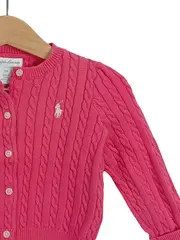Vorschaubild 3 von Baby Strickjacke Cardigan Pink Gr. 80 12M Zopfmuster