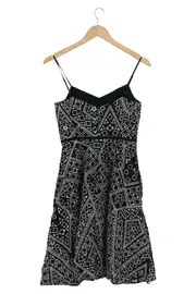 Vorschaubild 2 von Damen Freizeitkleid Gr. 34/XS Schwarz Geometrisch