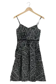 Vorschaubild 1 von Damen Freizeitkleid Gr. 34/XS Schwarz Geometrisch