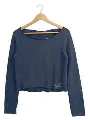 Vorschaubild 1 von Damen Pullover Gr. 36/S Blau Casual Cropped Strass