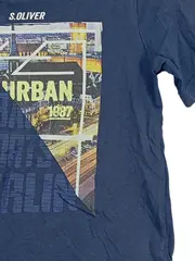 Vorschaubild 7 von Kinder T-Shirt Blau mit Urban Print Gr. 116/122