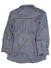 Vorschaubild 3 von Trachtenhemd Kinder Gr. 92/98 Blau Kariert Brezel Stickerei