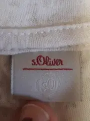 Vorschaubild 2 von Damen T-Shirt Gr. 38 M Weiß Kurzarm V-Ausschnitt Basic