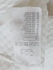 Vorschaubild 4 von Pullover Damen Gr. 34/XS Weiß Strukturmuster Baumwolle Klassisch