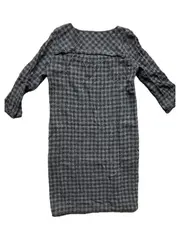 Vorschaubild 2 von Damen Kleid kariert Grau Gr. 36 Herbst Winter Wolle
