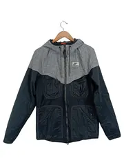 Vorschaubild 1 von Herren Windjacke Jacke mit Kapuze Gr. 46/S Schwarz Grau Sportlich