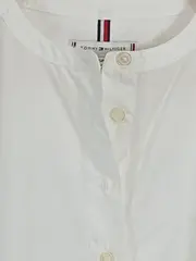 Vorschaubild 2 von Damen Hemdbluse Gr. 32/XXS Weiß Basic Baumwolle 3/4-Arm