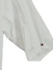 Vorschaubild 4 von Damen Hemdbluse Gr. 32/XXS Weiß Basic Baumwolle 3/4-Arm
