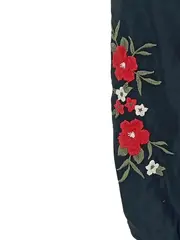 Vorschaubild 4 von Damen Badeanzug Gr. 38 Schwarz Blumenmuster Schnürung vorne