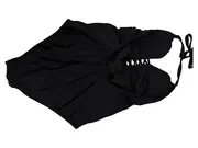 Vorschaubild 2 von Damen Badeanzug Gr. 38 Schwarz Blumenmuster Schnürung vorne