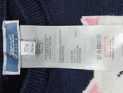 Vorschaubild 3 von Kinder Pullover Gr. 74 Blau Katze Langarm Baumwolle