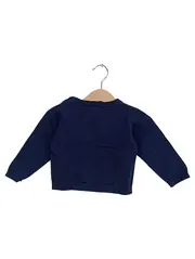 Vorschaubild 2 von Kinder Pullover Gr. 74 Blau Katze Langarm Baumwolle