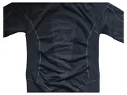 Vorschaubild 2 von Sport Shirt Herren Langarm Strukturmuster Logo Print Schwarz L