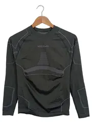 Vorschaubild 1 von Sport Shirt Herren Langarm Strukturmuster Logo Print Schwarz L