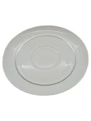 Vorschaubild 1 von Thomas Germany Untertasse Unterteller Porzellan Weiß Silberrand 15 cm
