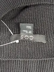 Vorschaubild 3 von Damen Freizeitkleid Gr. 34/XS Schwarz Minimalistisch Rippstrick Kurzarm