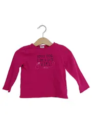 Vorschaubild 1 von Mädchen Langarmshirt Gr. 80 Pink Casual Schriftzug