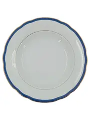 Vorschaubild 1 von Essteller Weiß Klassisch Elegant Echt Kobalt Teller 24 cm Porzellan