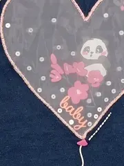Vorschaubild 2 von Baby Mädchen T-Shirt Gr. 80 Blau Herz Panda Dream Big