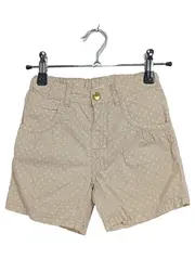 Vorschaubild 1 von Mädchen Shorts Gr. 116 Beige Punkte Baumwolle Sommer Kurze Hose