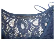 Vorschaubild 2 von Basic Bluse Damen S 36 Blau Spitze Langarm Feminin