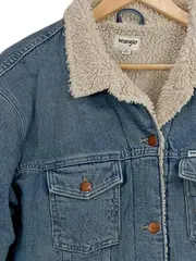 Vorschaubild 4 von Jeansjacke Herren Gr. 48;M Blau mit Sherpafutter Casual