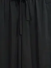 Vorschaubild 2 von Damen Culotte Stoffhose Schwarz Gr. L/40 Weites Bein
