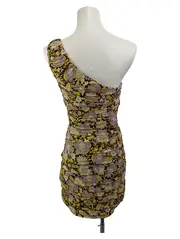 Vorschaubild 2 von Freizeitkleid Damen Gr. 36/S Mehrfarbig Floral Asymmetrisch Raffungen