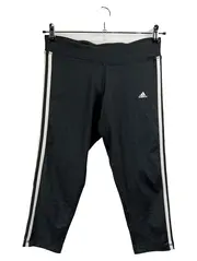 Vorschaubild 1 von Damen 3-Streifen 3/4 Sport Leggings Schwarz Größe M
