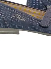 Vorschaubild 4 von Damen Ballerinas Mary Jane Gr. 38 Blau Lochmuster Riemchen