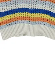 Vorschaubild 4 von Damen Pullover Strick Gestreift Mehrfarbig Cropped Gr. XS