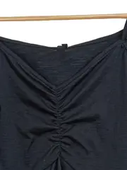 Vorschaubild 2 von Damen Top Kurzarm Raffung Rüschen Schwarz Gr. 40/L