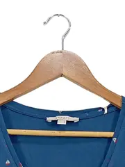 Vorschaubild 4 von Damen T-Shirt Gr. S Blau Segelboot Maritim Rüschen Viskose