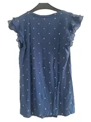 Vorschaubild 2 von Damen T-Shirt Gr. S Blau Segelboot Maritim Rüschen Viskose