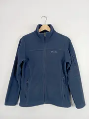 Vorschaubild 2 von Damen Fleecejacke Outdoor Gr. 36/S Blau Reißverschluss