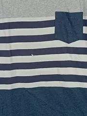 Vorschaubild 4 von T-Shirt Kinder Gr. 158/164 Gestreift Kurzarm Baumwolle Freizeit Grau