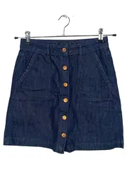 Vorschaubild 1 von Jeansrock Damen XS 34 Blau Casual Minirock Knopfleiste Denim