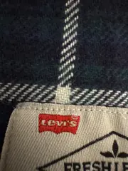 Vorschaubild 3 von Herren Flanellhemd Kariert Blau Gr. M Denim-Kragen Baumwolle