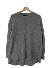 Vorschaubild 1 von Damen Pullover Grau Gr. 36/S Casual Strickmuster