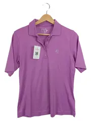 Vorschaubild 1 von Damen Poloshirt Gr. 40 L Lila Casual Kurzarm Baumwolle