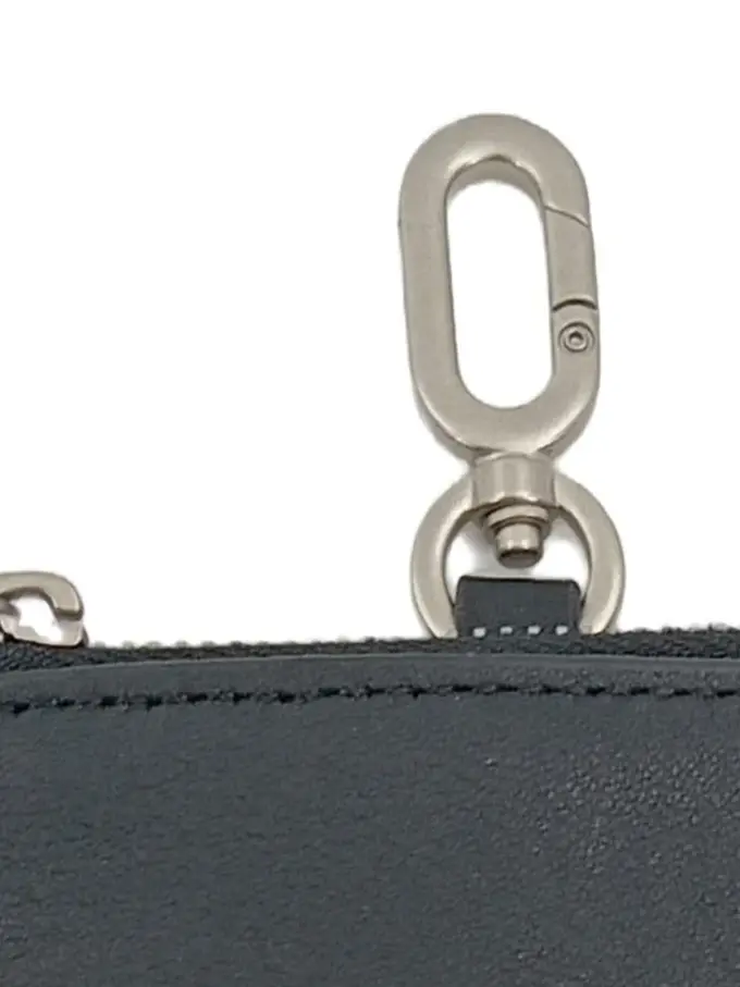 LIEBESKIND BERLIN Pouch Geldbörse Damen Leder Schwarz Fransen 21cm