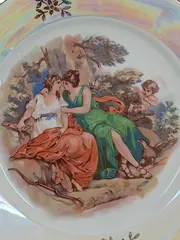 Vorschaubild 3 von Sammelteller Romantik Motiv Lüster DDR Made in GDR 19cm Porzellan